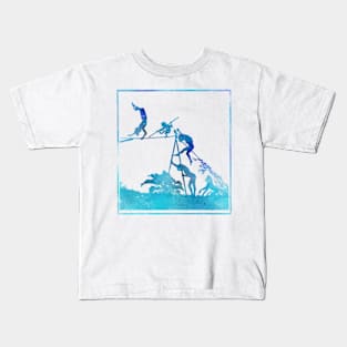 Tightrope Shadow in Blue Kids T-Shirt